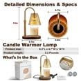 thumbnail image 5 of Candle Warmer Lamp with Timer Dimmable Wax Warmer Lamp for Jar Candles Height Adjustable Champagne Gold Home Decor Gift, 5 of 9