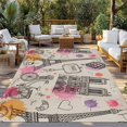 thumbnail image 2 of Valentine's Day Outdoor Rug for Patio/Deck/Porch, Non-Slip Large Area Rug 4 x 6 Ft, Cartoon Modern Art Valentines Indoor Outdoor Rugs Washable Area Rugs, Reversible Camping Rug Carpet Runner, 2 of 8