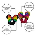 thumbnail image 2 of Southwit 2pk Mouse Ear Scrunchies for Kids Velvet Hair Bow Scrunchies for Women - Sparkle Sequins Mouse Hair Bands for Pony Tail Mickey Ears (Rainbow), 2 of 4