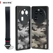 IBMRS For oppo find x6/x6 pro case, Translucent Matte Back Slim Shockproof Phone Cover (Camo Black)