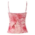 thumbnail image 6 of Zszcpp Going Out Tops For Women Sleeveless Strappy Elegant Floral Print Spaghetti Straps Crop Slim Fit Casual Blouses, 6 of 9