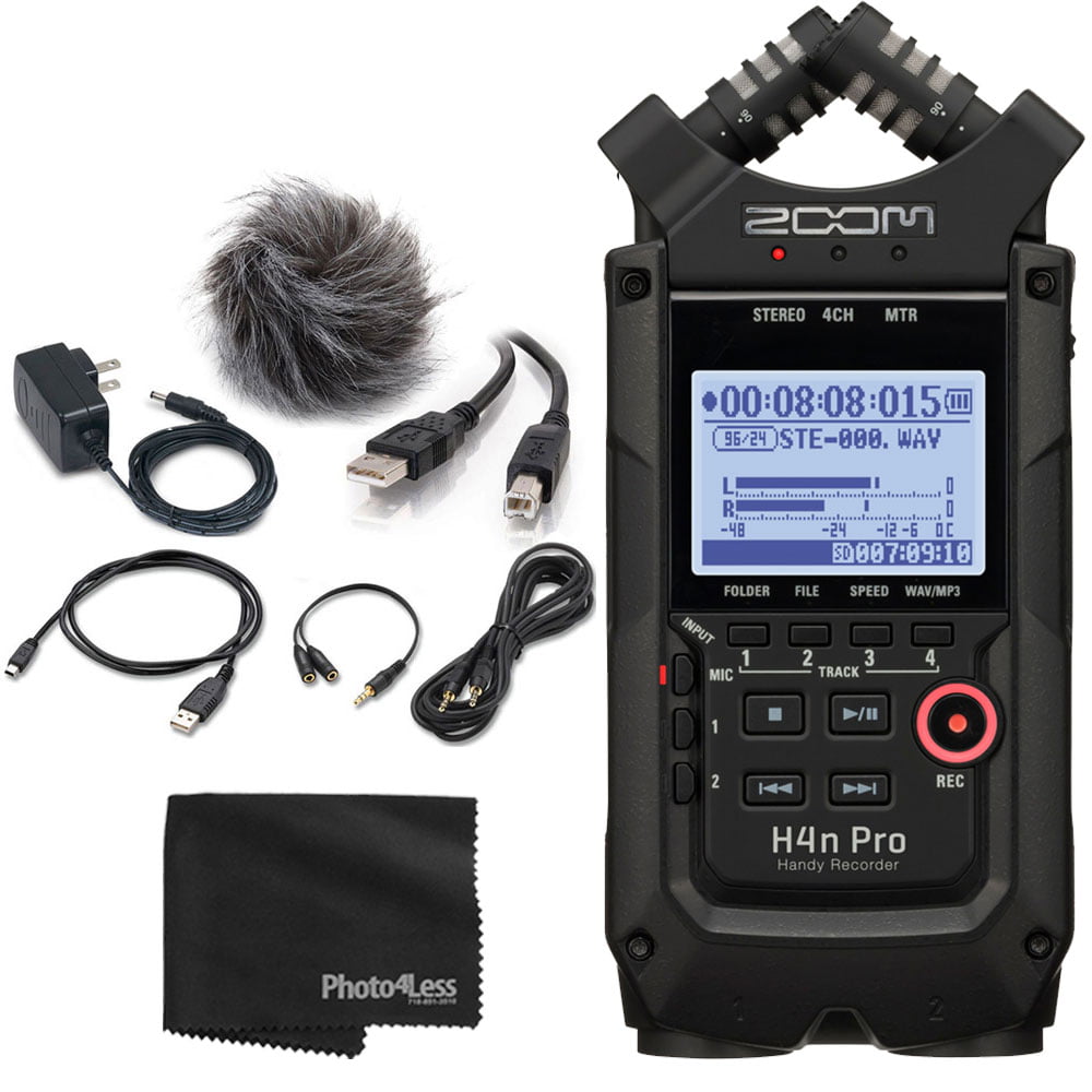 Zoom H4n Pro 4-Input/4-Track Portable Handy Recorder with Onboard