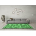 thumbnail image 3 of Ahgly Company Indoor Square Southwestern Emerald Green Country Area Rugs, 5' Square, 3 of 4