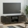 thumbnail image 3 of MONSLIPA TV Stand Entertainment Center with Storage Cabinet, Home Furniture Set Black&Brown, 3 of 7