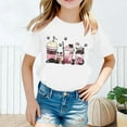 thumbnail image 2 of LRen T Shirts for Girls 6-7 Girls Floral Printed Round Neck Tees Short Sleeve Basic Tee Little Girl Cute Summer Funny Tees Toddler Girl Clothes, 2 of 5
