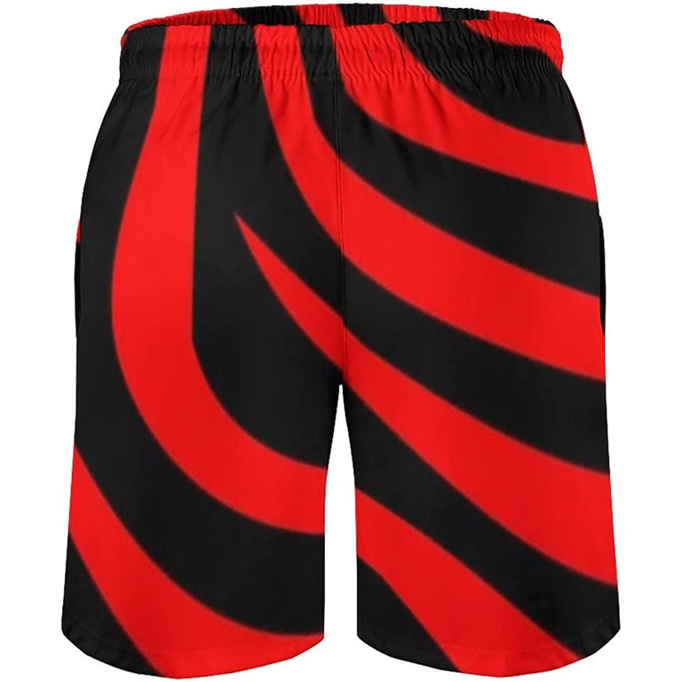 Red Zebra Logo Swim Shorts
