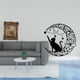 thumbnail image 2 of Marco de fotos floral tallado a mano de pared, soporte para cuadros antiguos, escultura decorativa de gato negro montada en la pared para ofi, 2 of 8