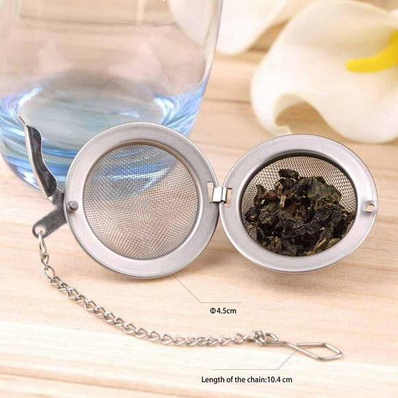 Sunwealth 201 Stainless Steel Tea Strainer 4.5cm, Tea Strainer with clip hanger