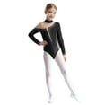 thumbnail image 3 of TSSOE Kids Girls Rhinestone Gymnastics Jersey Figure Skating Ballet Dance Leotard Bodysuit Performance Costume Black 8, 3 of 5