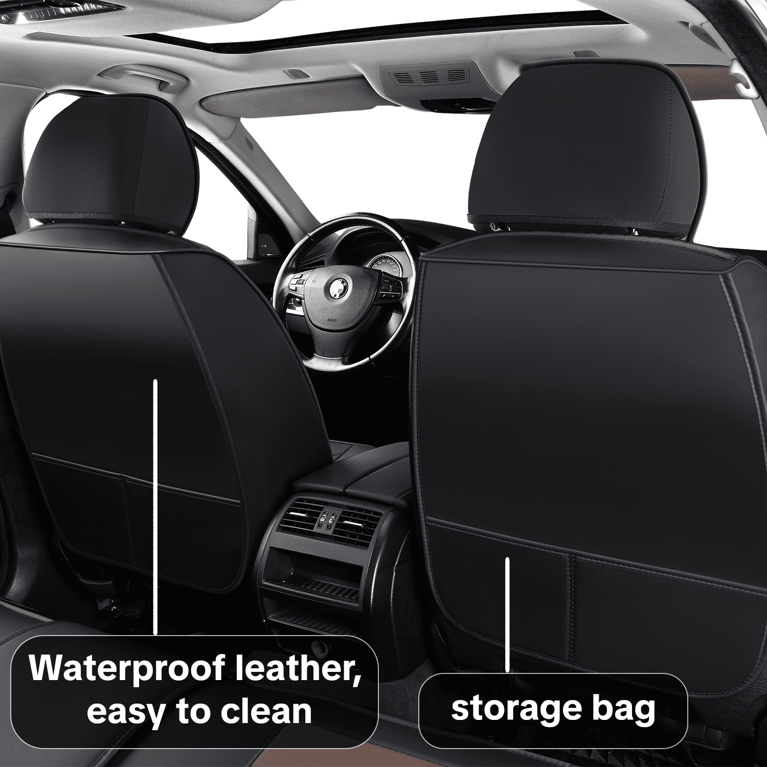 Car Seat Covers for Toyota RAV4 2025 Perfect Fit for Car Seats, Waterproof Faux Leather, Protecting Car Interiors, 5-Seat Full Set, Easy Installation