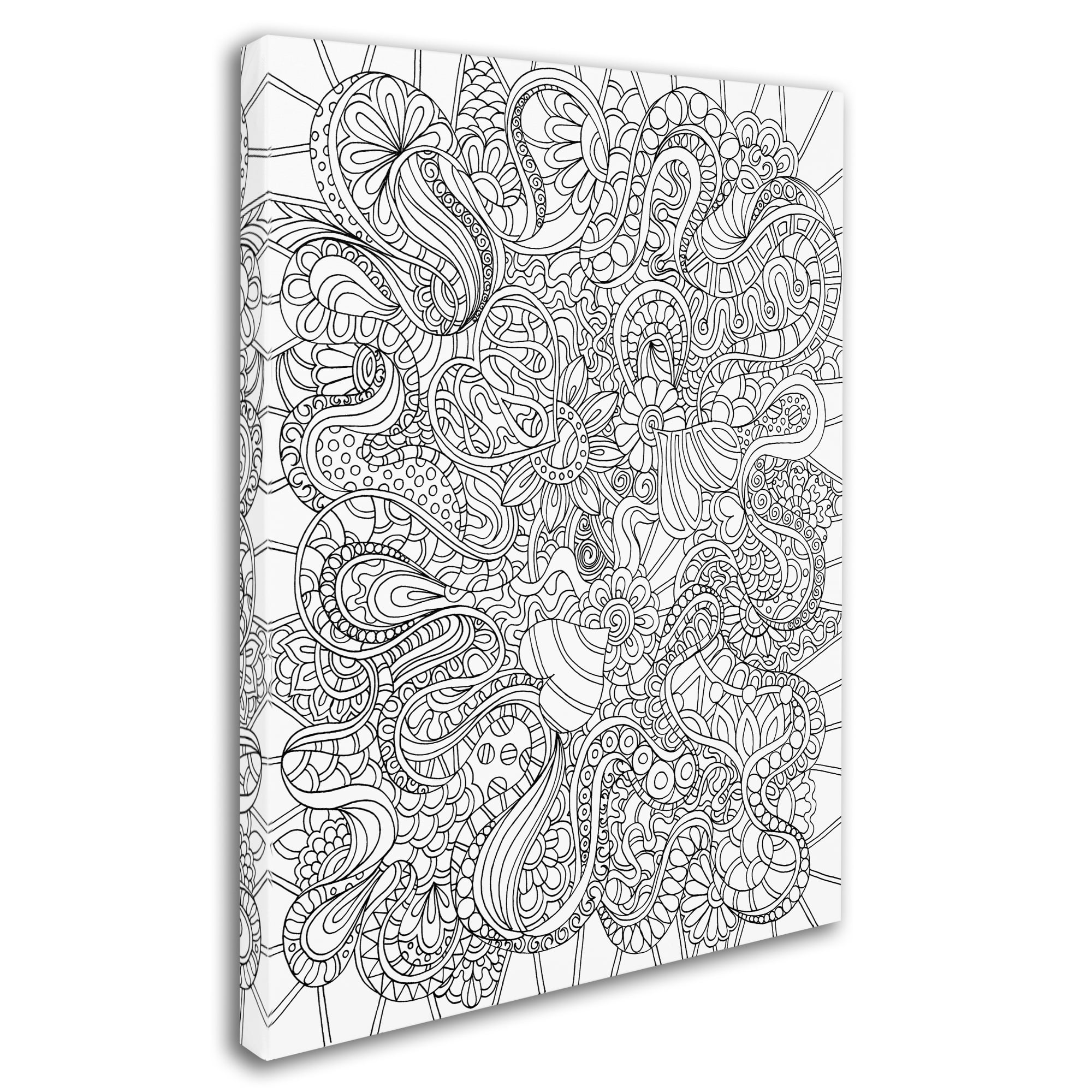 Kathy G. Ahrens 'Mixed Coloring Book 44' 14 x 19 Canvas Art