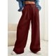 thumbnail image 2 of Pantalones deportivos Aleumdr de algodón rojo para mujer, talla S, 2 of 8