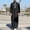 Black-A, variant on Arabic Men's Long Robe Muslim Clothing Long-Sleeved V-Neck Top/Shirt Gray-C XL