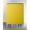 Multi-color, variant on ADA height 24" refrigerator-freezer for residential use with saffron gold door, stainless steel handle, and white cabinet