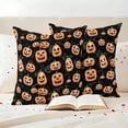 thumbnail image 3 of Halloween Pumpkins Outdoor Waterproof Pillow Covers, Fall Scary Halloween Funny Decorative Square Throw Pillowcase Sofa Cushion Sham for Patio/Couch/Chair, 20"x20" 2 Pack, 3 of 8