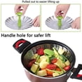 thumbnail image 4 of Cesta vaporera para verduras - Inserto vaporera plegable de acero inoxidable para cocinar al vapor verduras, pescado y mariscos, tamaños ajustables para adaptarse a varias ollas (de 5,1" a 9,2"), 4 of 5