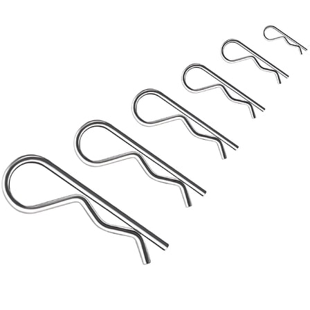 TALENO 100PCS Carbon Steel Zinc Plated R Hitch Pin Tractor Clip Cotter For Car Mechanic