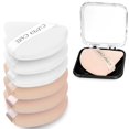 thumbnail image 1 of Cupid Care 6 Piezas De Esponja De Polvo Triangular Con 2 Estuches De Viaje, Almohadillas De Polvo Para Polvo Facial Y Base, Esponja De Maquillaje De Terciopelo Para Polvos Sueltos, Polvo Corporal, Her, 1 of 5