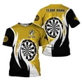 thumbnail image 5 of Personalized Dart 3D Shirts for Men Women 3D, Custom Name Team Dartboard Shirt S-5XL, Gifts shirt (Pink, S), 5 of 10