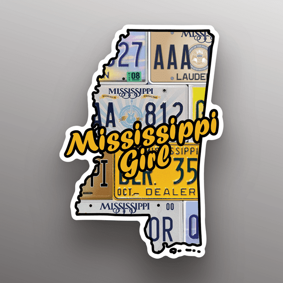 Mississippi Girl  State Shape  Great Gift Idea Single 5 Inch Magnet  Made in The USA  Car Auto Tool Box Refrigerator Magnet S11849