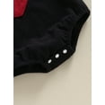 thumbnail image 6 of Infant Baby Boys Girls Overalls Sleeveless Heart Pocket Corduroy Rompers Valentine Day Jumpsuit, 6 of 8