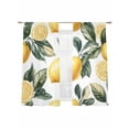 thumbnail image 6 of Lemon Sheer Curtains for Living Room Bedroom Summer Yellow Fruit Country Spring Leaf Plant Sheer Curtains 63 Inch Long 2 Panels Set Light Filtering Curtain Window Treatments Drapes for Dining Room, 6 of 6