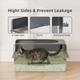 thumbnail image 3 of Bsadne Stainless Steel Cat Litter Box with High-Sided - Durable, Hygienic, and Escape (24'' x 16'' x 12''), 3 of 6