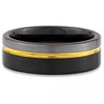 thumbnail image 2 of Gold Plated Centre With Black And Charcoal Gray Sides Ring, 2 of 2