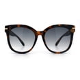thumbnail image 5 of Womens XL Oversized High Temple Horn Rim Plastic Sunglasses Tortoise - Smoke, 5 of 8