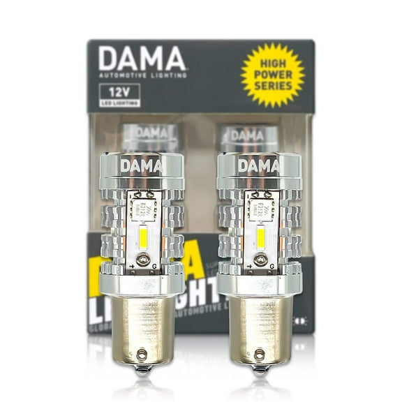 1156: DAMA High Power White / Amber LED Bulbs w/ CANbus | Pack of 2