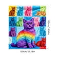 thumbnail image 3 of Cute Cat Blanket Super Soft Flannel Throw Blanket Bedding Cats Gifts for Cat Lover Woman Kids Adults 50"x60", 3 of 8