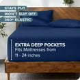 thumbnail image 5 of (4 pack) Bare Home Fitted Sheet - 24" Extra Deep Pocket - Premium 1800 Collection - Queen, Dark Blue, 5 of 8