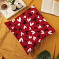 thumbnail image 3 of Valentines Day Pillow Covers 18X18 Black White Hearts Decorative Throw Pillows Decoration Holiday Party Pink Cushion Case for Couch Sofa, 3 of 6