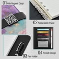 thumbnail image 4 of Leather Notebook with Pen Holder Writing Notepad Includes 100 Pages Lined Journal Purple Trees, 4 of 6