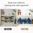 thumbnail image 6 of Navy Blue Ombre Forest Cabinet Curtains for Shelves, Watercolor Abstract Art Tree Privacy Curtain for Closet Self Adhesive, Dust-Proof Drapes for Closet Storage Room Classroom Doorway, 32"W x 55"L, 6 of 9