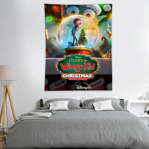 Tapestry for Diary of a Wimpy Kid Christmas Cabin Fever Bedroom Dorm wall hanging Poster Backgrounds Wall Art Decorations Kids Girls Teens Gifts Funny 40×30 inch