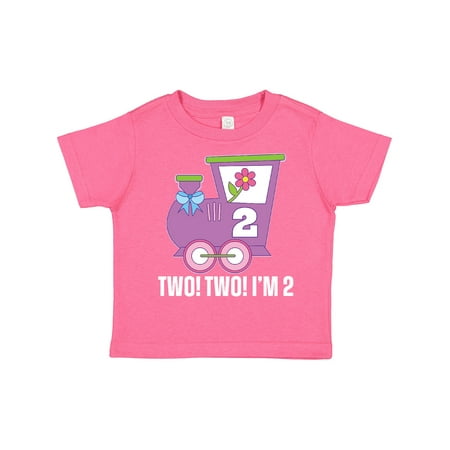 

Inktastic 2nd Birthday Cute Train I m Two Gift Toddler Toddler Girl T-Shirt