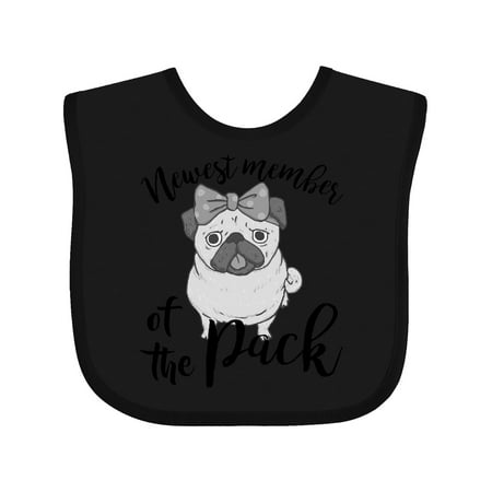 

Inktastic Pug - Newest Member of the Pack Gift Baby Girl Bib