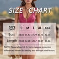 thumbnail image 3 of Morttic Women's V-Neck Tassel Dress – Irregular Hem Sleeveless Boho Shift Dress, Solid Color Front Zipper Rose Red，S, 3 of 3