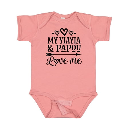 

Inktastic YiaYia and Papou Love Me Granddaughter Gift Baby Girl Bodysuit