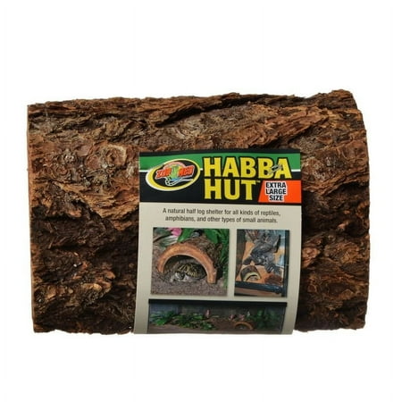 Zoo Med Habba Hut Natural Half Log Shelter for Reptiles, Amphibians, and Small Animals [shelters, Reptile Supplies] X-Large - 1 count
