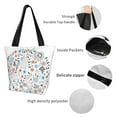 thumbnail image 5 of Kdxio Floral with Rabbits Women Reusable Grocery Bags Foldable Ripstop,Reusable Shopping Bags for Shopping,Gym,Gift, 5 of 7