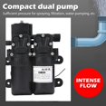 thumbnail image 3 of Bomba de Agua Eléctrica Doble de Diafragma con Interruptor de Flujo Automático, Pulverizador de Agua de Alta Presión, CC de 12 V, 105 PSI, 5,5 L/Min, 3 of 8
