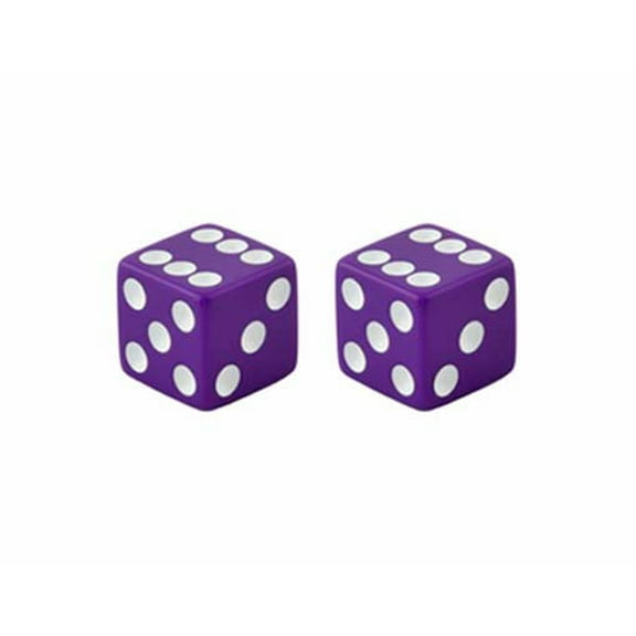 Alta Bicycle Bike Bicycle Dice Schrader Valve Caps, Multiple Colors (Purple)
