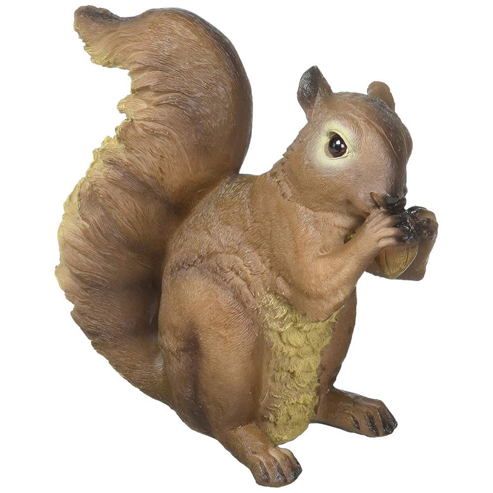 Zingz and Thingz Nibbling Squirrel Garden Statue, Material Polyresin