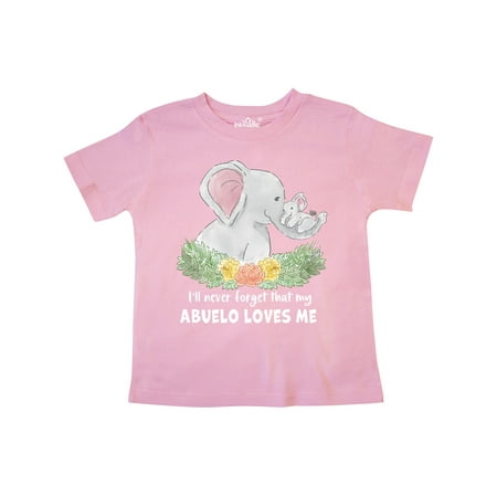 

Inktastic I ll Never Forget That my Abuelo Loves Me Cute Elephants Gift Toddler Boy or Toddler Girl T-Shirt