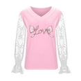 thumbnail image 6 of 2026 Valentines Tops for Women Elegant V-Neck Lace Insert Blouse Long Sleeve Floral Valentines Print Outfits Delicate Romance Clothing Cute Shirts, 6 of 6