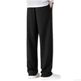 thumbnail image 3 of Garbnen Mens Sweat Pants Drawstring Wide Leg Trousers Pants for Men Spring Summer Loose Fit Outdoor Lounge Pants Men with Pockets, 3 of 3