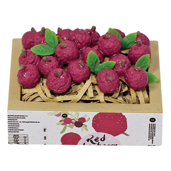 Miniatura Cesta Litchi Zulema 1/12 decoración resina 3,1x2,3x1,7 cm