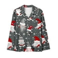 thumbnail image 5 of VBTAPA Womens Christmas Pajama Sets Novelty 3D Printed Long Sleeve Button Down Shirts and Wide Leg Capris Matching Jammies Set 2 Piece Holiday Sleepwear with Pockets Prime DealsMulticolor XL, 5 of 6